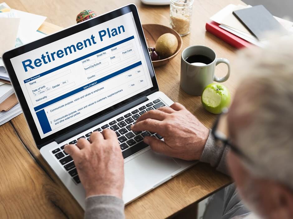 Retirement Plan Financial Investment Application Form Concept